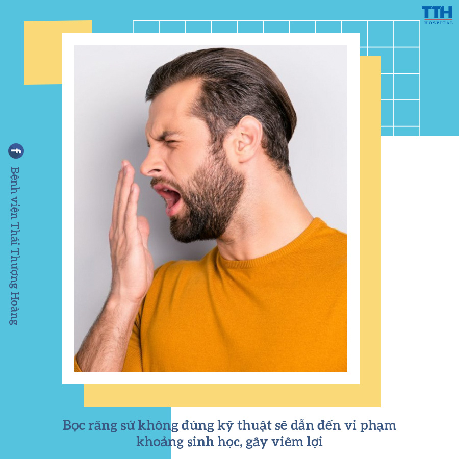 Thẩm mỹ răng sứ không đúng kxy thuật gây ra viêm lợi, hôi răng