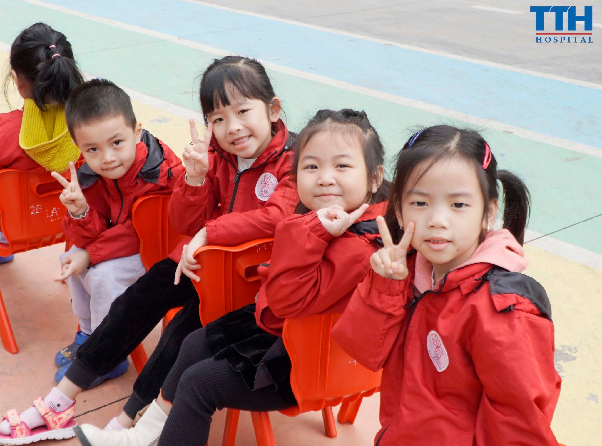 Nụ cười của các cháu mầm non Arita trong chương trình Nha Khoa Học Đường năm 2023