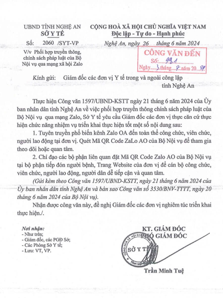 Triển khai hiệu quả kênh Zalo OA của Bộ Nội vụ