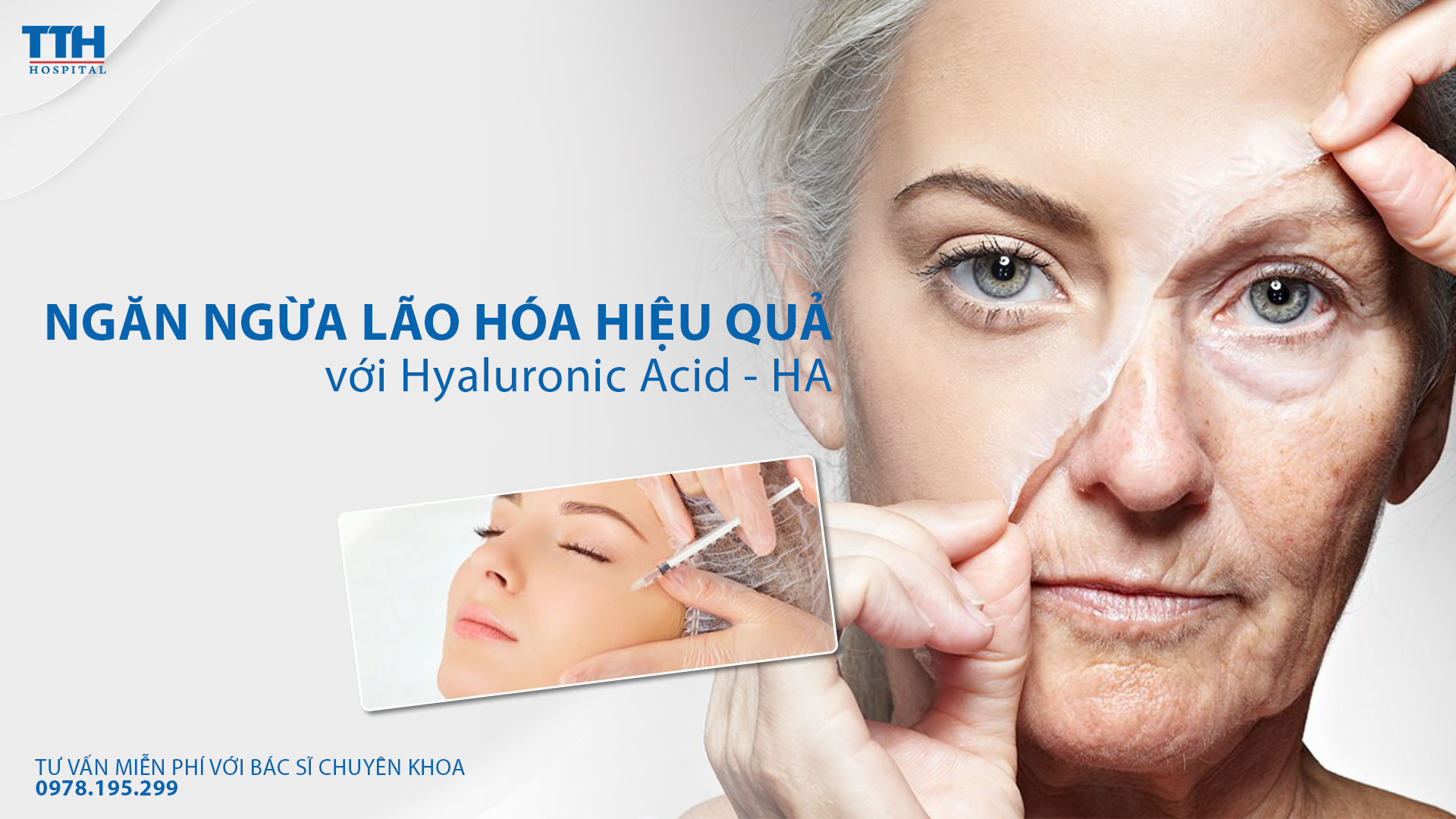 Loại bỏ nếp nhăn, ngăn ngừa lão hóa hiệu quả với Hyaluronic acid.