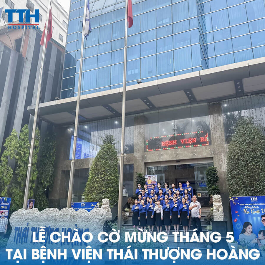 Lễ Chào Cờ Mừng Tháng Công Nhân tại Bệnh viện Thái Thượng Hoàng